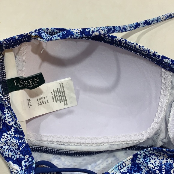 Ralph Lauren Aegean Tile Twist Tubini Swim Top - Picture 8 of 8